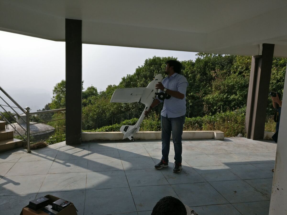Preparing a fixed-wing drone